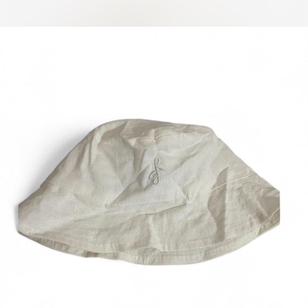 Ruslan Baginskiy Monogram Linen Bucket Hat White / Off-White | Size M